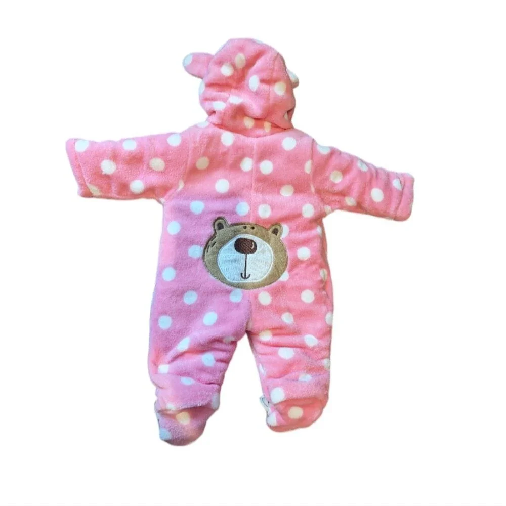 NWOT Happy Cherry Baby Girl Winter Bear Romper Size 3 Months